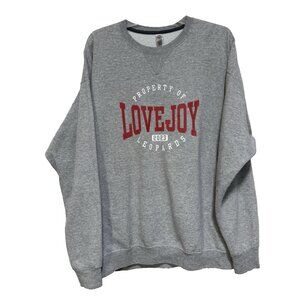 Lovejoy Crewneck Sweatshirt Fruit of the Loom Gray Graphic Adult XL Leopards